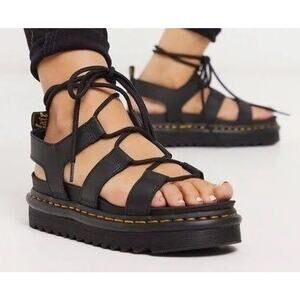 Dr. Martens Nartilla Platform Sandal Gladiator black size lady 9